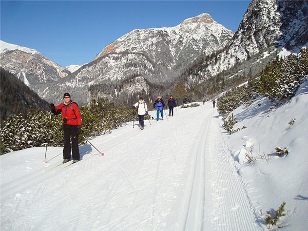 Cross country skiing vacation in the Dolomites, Italy