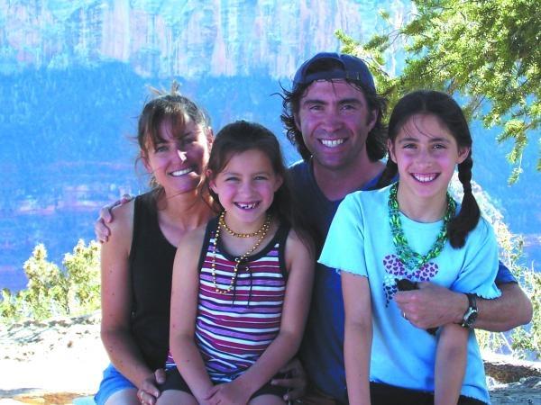 Family camping vacation in America