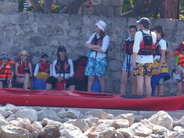 Family sea kayaking vacation in Croatia