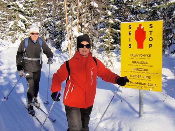 Cross-country skiing vacation in Finland, Russian border