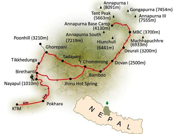 Annapurna base camp trekking vacation in Nepal