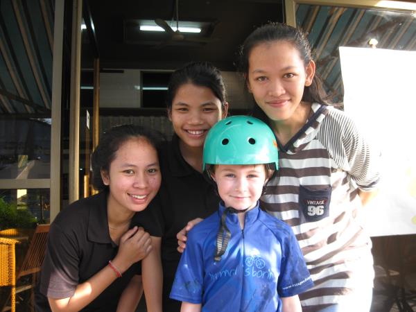 Cambodia family biking vacation