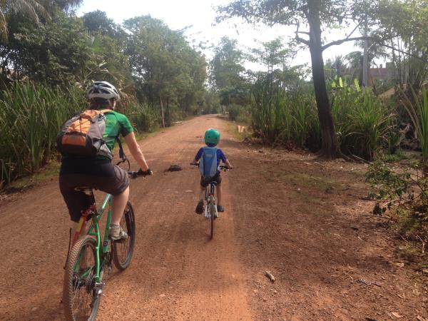 Cambodia family biking vacation