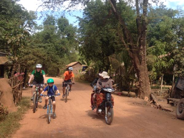 Cambodia family biking vacation