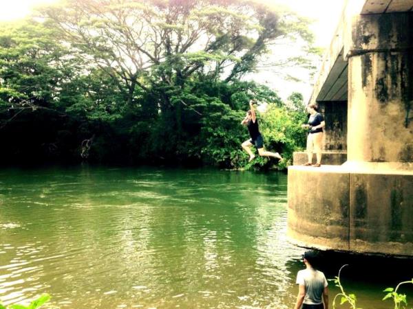 Family elephant refuge volunteering in Thailand