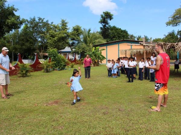 Family volunteering with turtles in Costa Rica