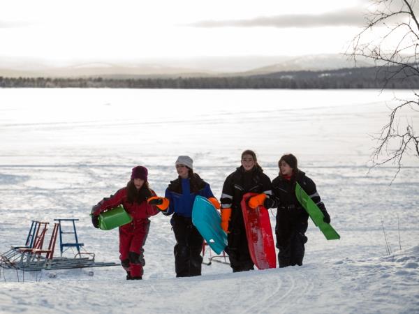 Northern Lights family vacation in Finland