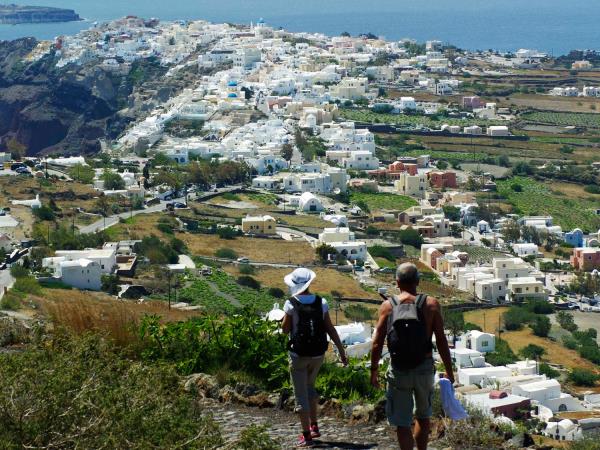 Santorini walking holiday, Greece