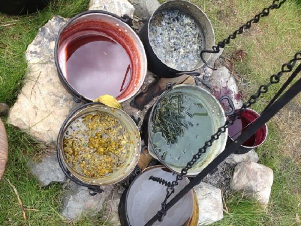 Scotland craft weekends, felt making & natural dyeing