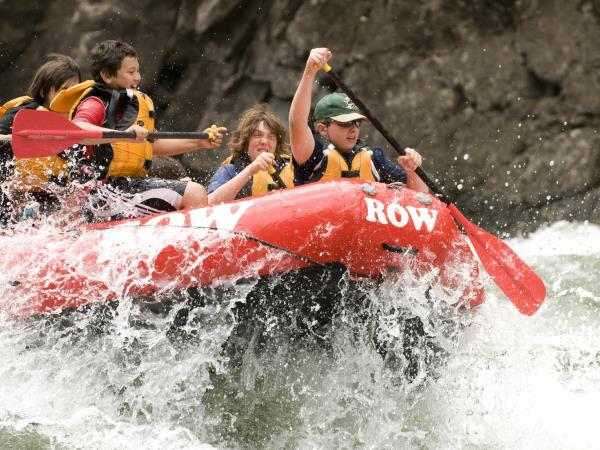 Family rafting holiday on the Salmon River, Idaho, USA