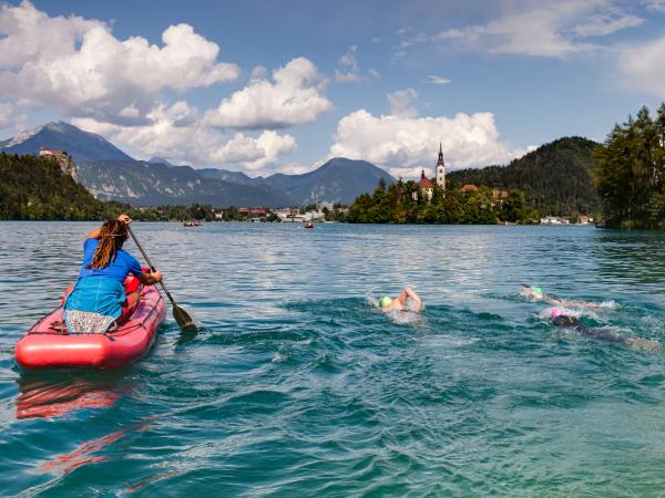 Slovenia lake swimming vacation