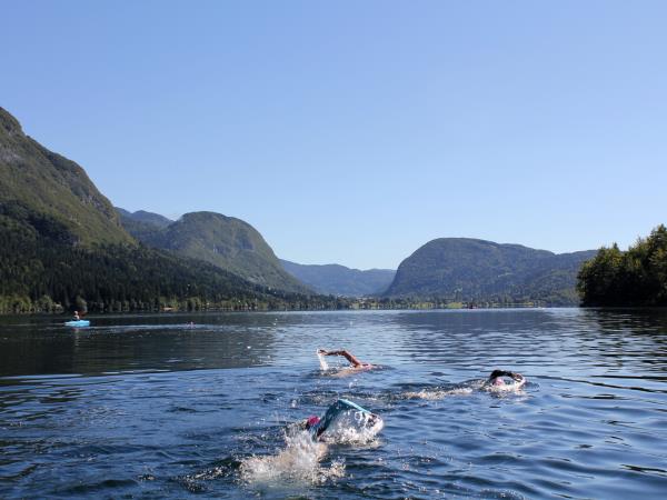 Slovenia lake swimming vacation