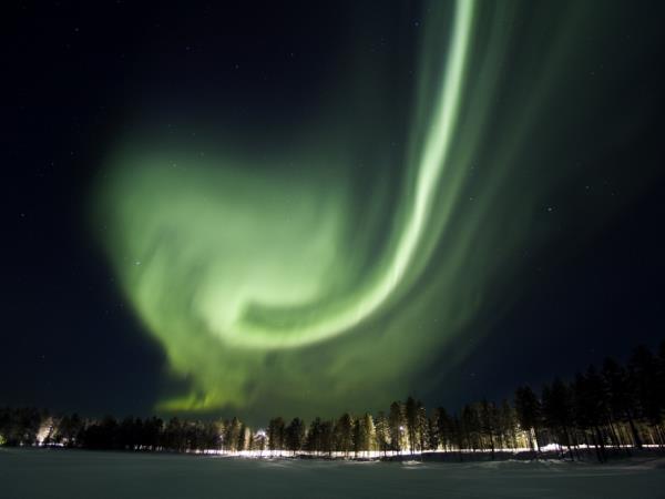 Family winter activity vacation, Finland