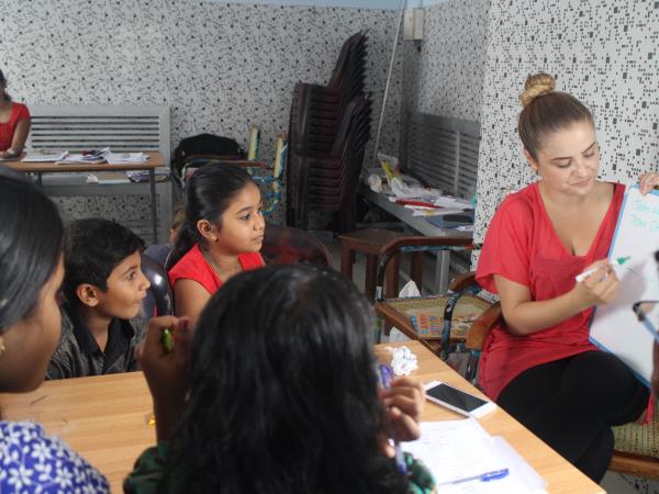 Volunteer in India, sports coaching