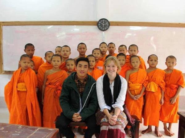 Teach English to monks in Laos
