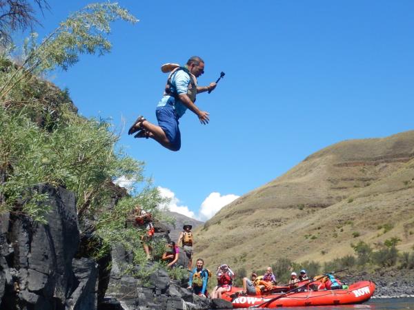 Family rafting holiday on the Salmon River, Idaho, USA