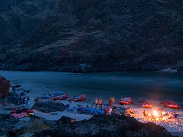 Family rafting holiday on the Salmon River, Idaho, USA