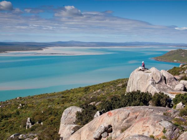 South Africa walking amongst wild flowers vacation