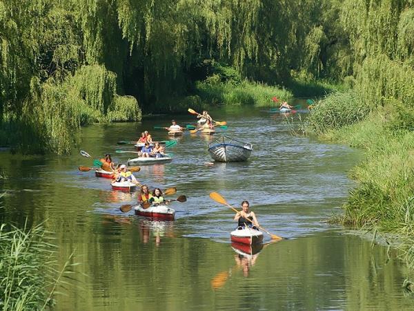 Family canoeing holiday in Poland