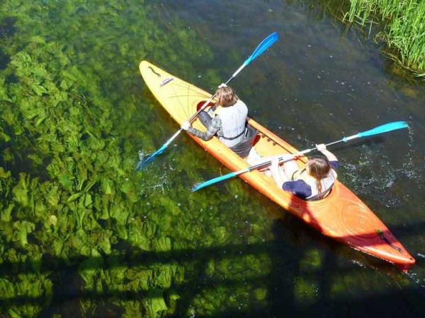Family canoeing holiday in Poland
