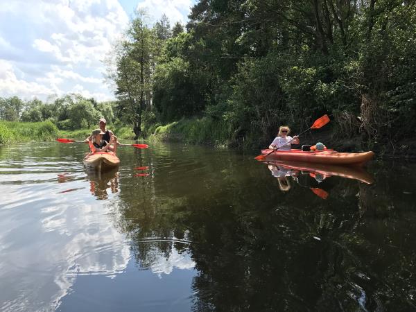 Family canoeing holiday in Poland