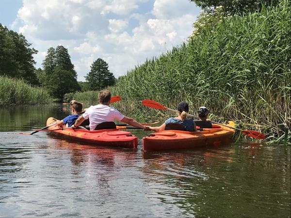 Family canoeing holiday in Poland