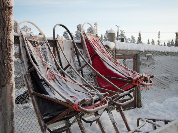 Family winter adventure in Finland