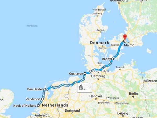 Holland to Denmark cycling vacation