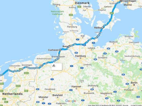 Holland to Denmark cycling vacation