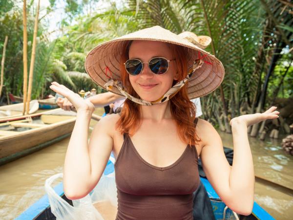 Vietnamese family vacation, small group