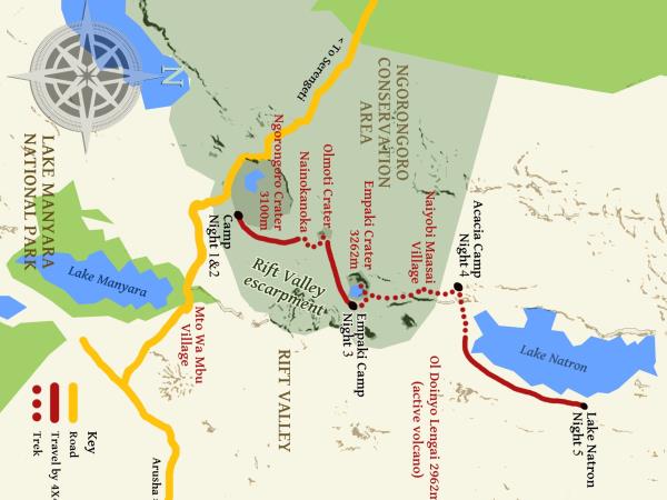 Tanzania trekking vacation, Rift Valley trail