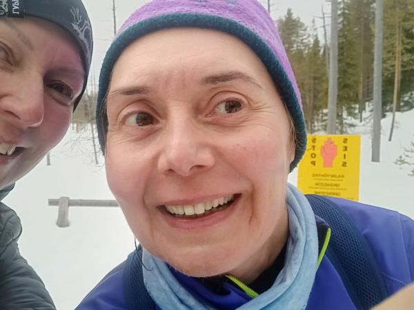 Cross-country skiing vacation in Finland, Russian border