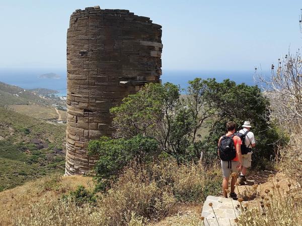 Andros trail walking vacation in Greece