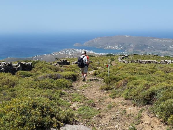 Andros trail walking vacation in Greece