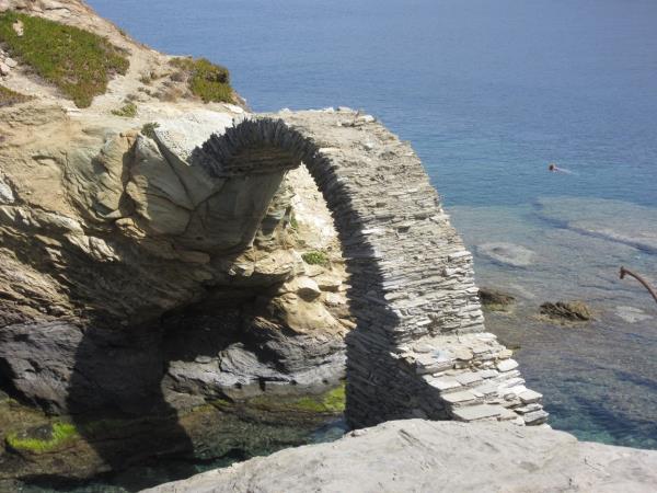 Andros trail walking vacation in Greece