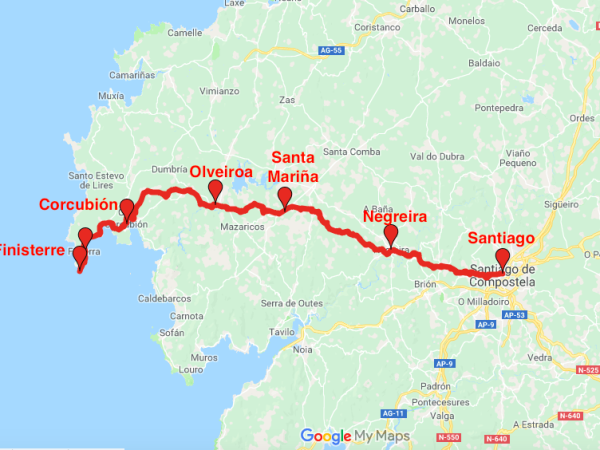 The Finisterre Way hiking vacation
