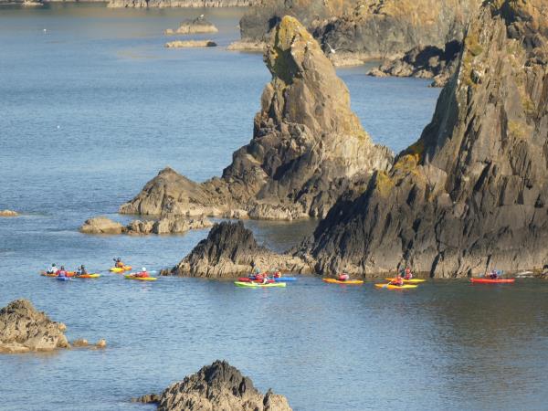 Sea kayaking vacation in Wales