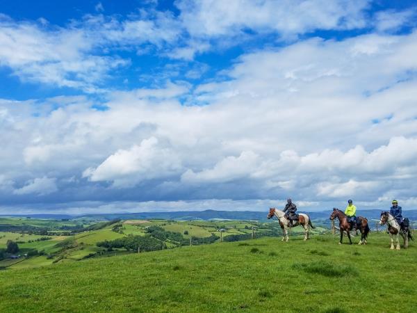 Border to coast horseriding vacation in Wales