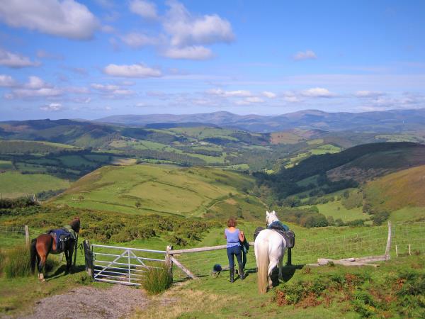 Border to coast horseriding vacation in Wales