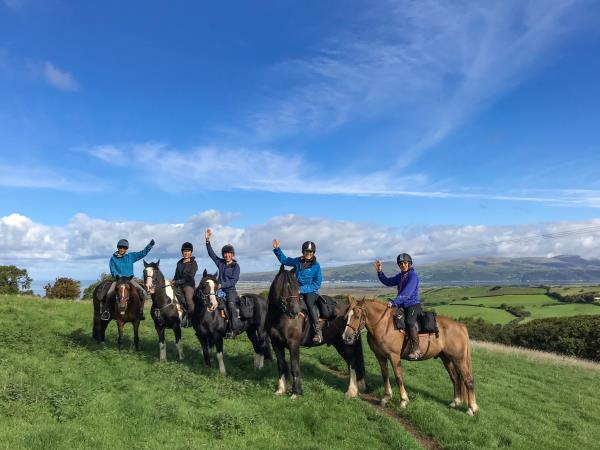 Border to coast horseriding vacation in Wales