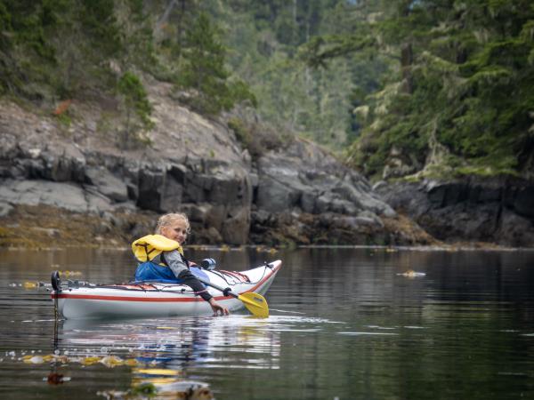 Orca family kayaking tour, Vancouver Island