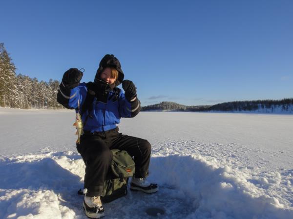 Family winter activity vacation, Finland
