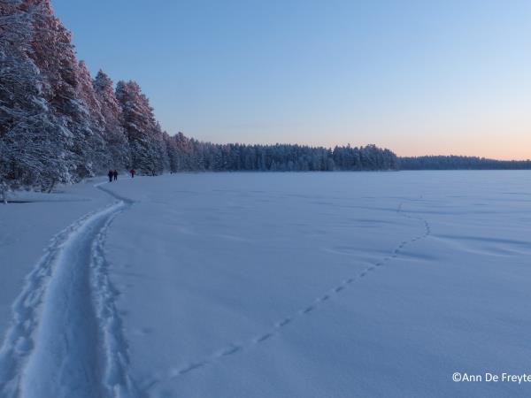 Family winter activity vacation, Finland
