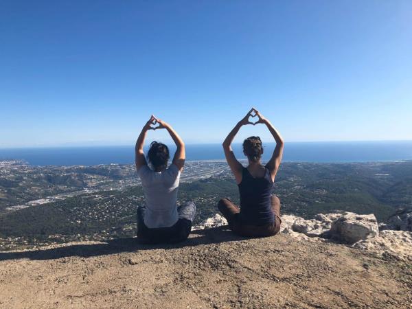 French Riviera vacation, with morning yoga