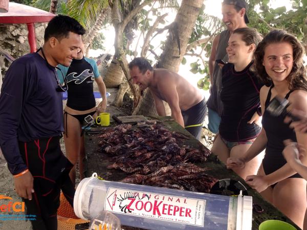 Lionfish spearing marine conservation in Belize