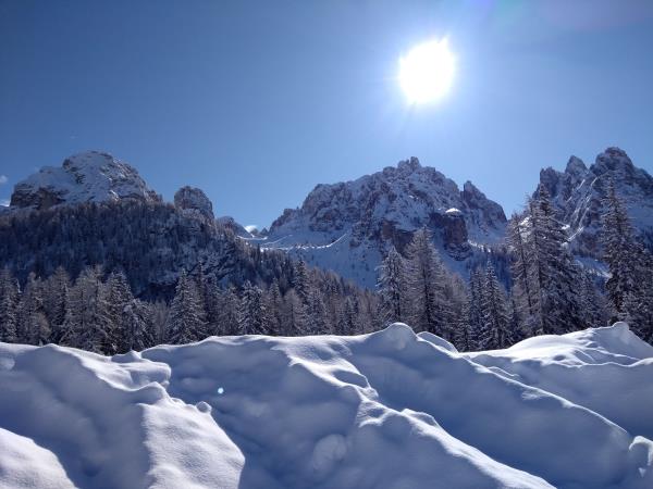 Dolomites snowshoeing vacation in Italy