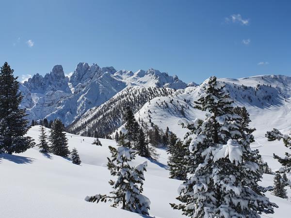 Dolomites snowshoeing vacation in Italy
