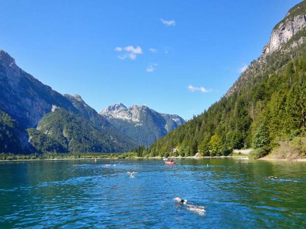 Slovenia lake swimming vacation