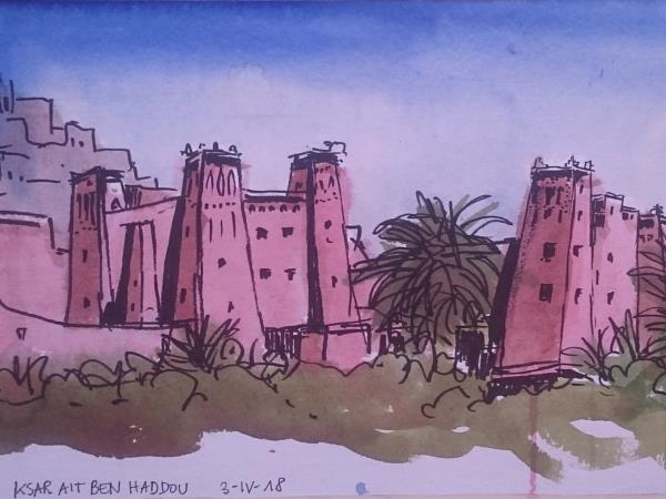 Painters retreat in Moroccan desert