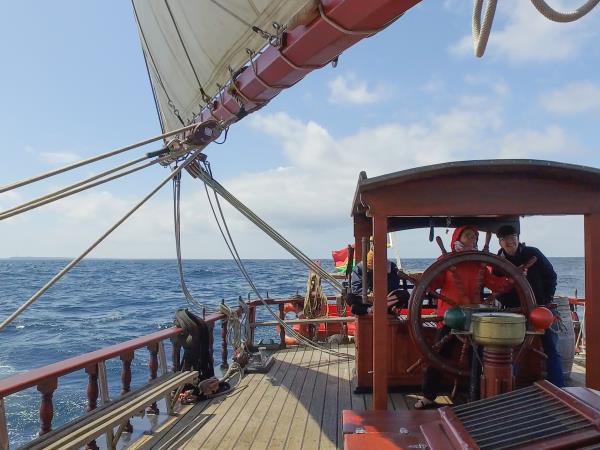 Tall ship sailing pirate festivals in English Channel